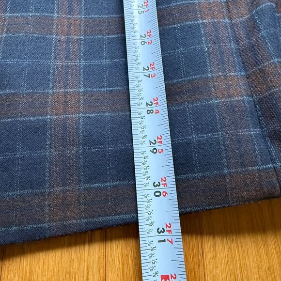 Tommy Hilfiger Mens Size 48R Navy & Brown Plaid Casual Sport Coat Blazer Jacket - Picture 6 of 16